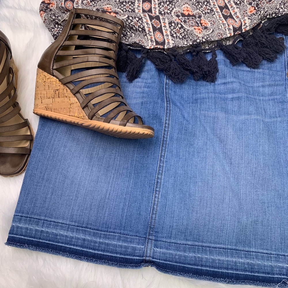 J.Crew Denim Pencil skirt SZ 8